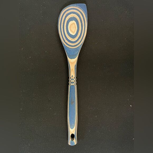 Island Bamboo BLUE Pakka Hardwood Wooden Spoon - Picture 1 of 2